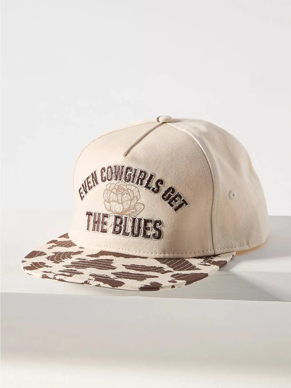 🤠 Anthropologie Even Cowgirls Get the Blues Cow Print Hat NWT